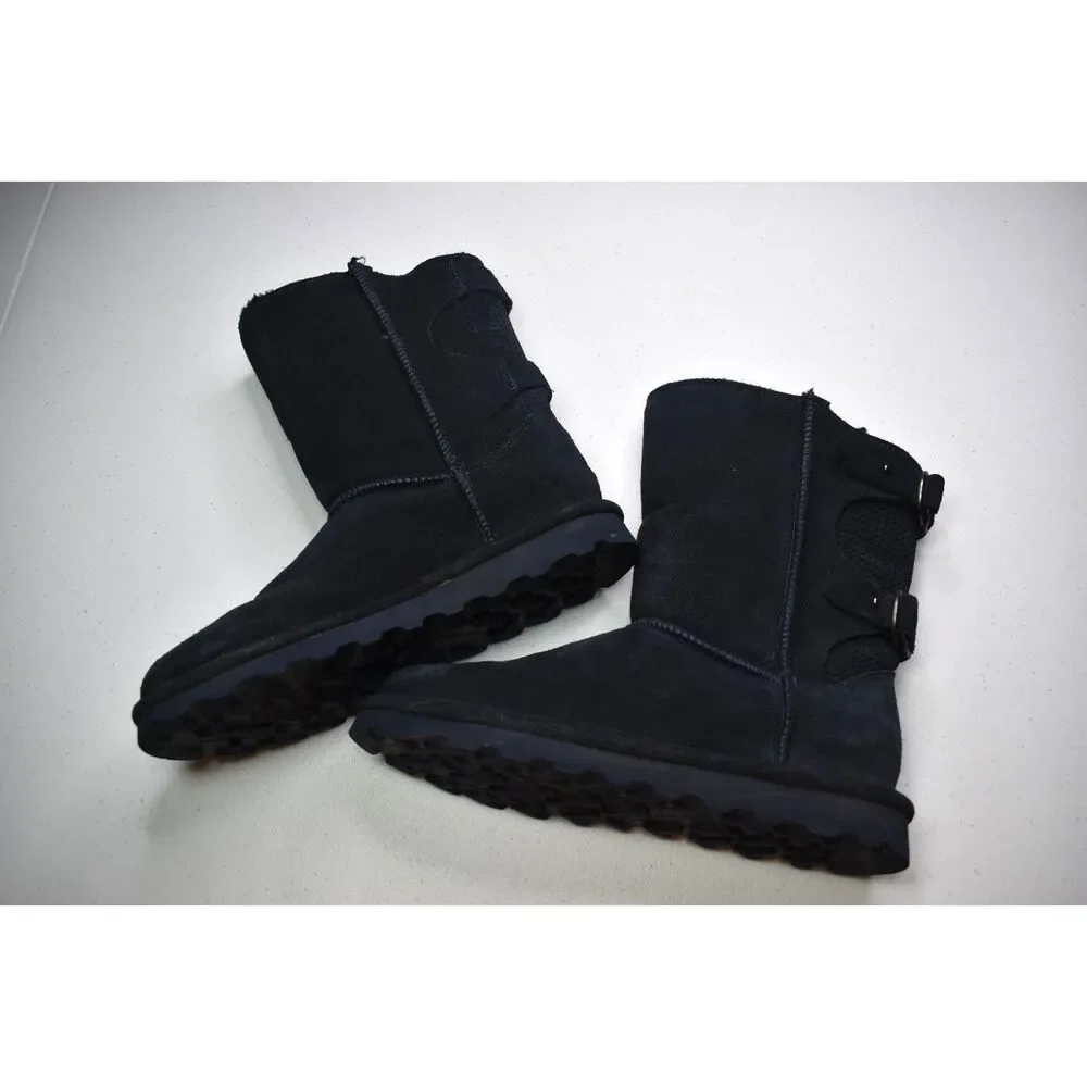 Bearpaw Clara Mid Height Buckle Boots Winter Snow Womens Size 9
